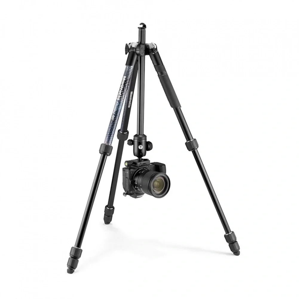 Versatile Black and Silver Camera Tripod